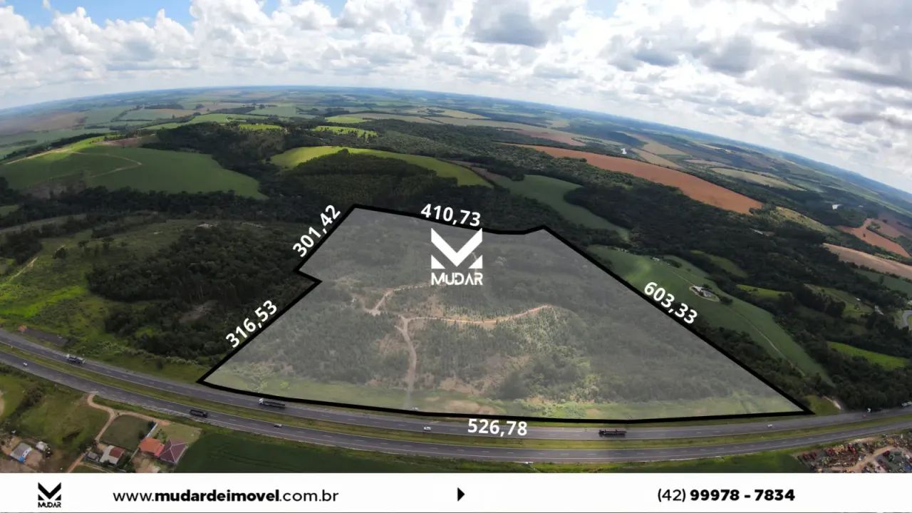 Área de frente pra BR 376 com 12 alqueires prox a Ambev - Foto 2