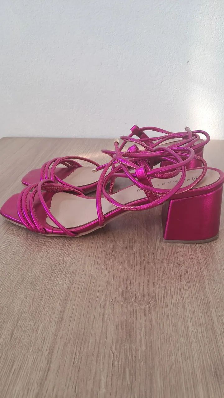  Imperdivel Sandália Salto Rosa - Foto 3