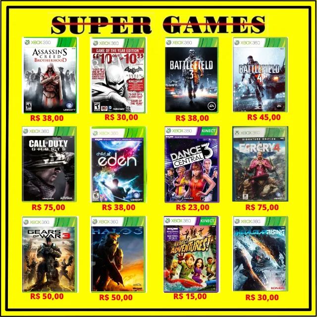 Jogos XBOX 360 em até 6x sem juros, Loja física desde 2004, Próximo ao Metrô.