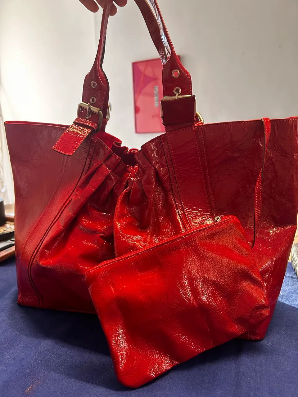 Bolsa de Couro Envernizado  - Foto 3
