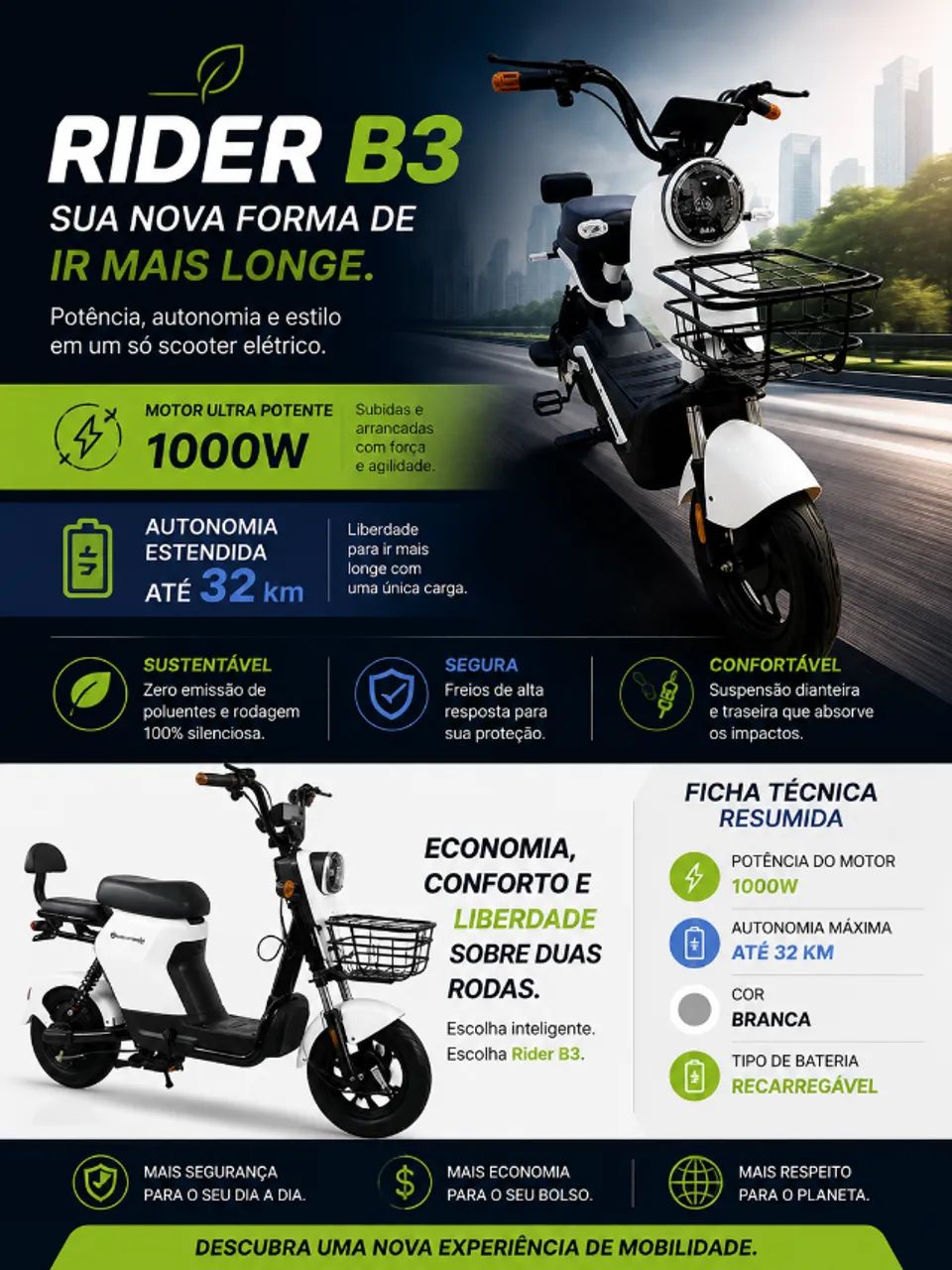 Motocicleta Eletrica, Scooter 