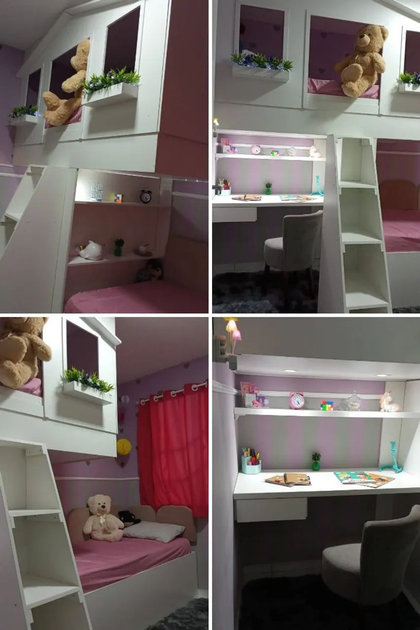 Cama beliche projetada 