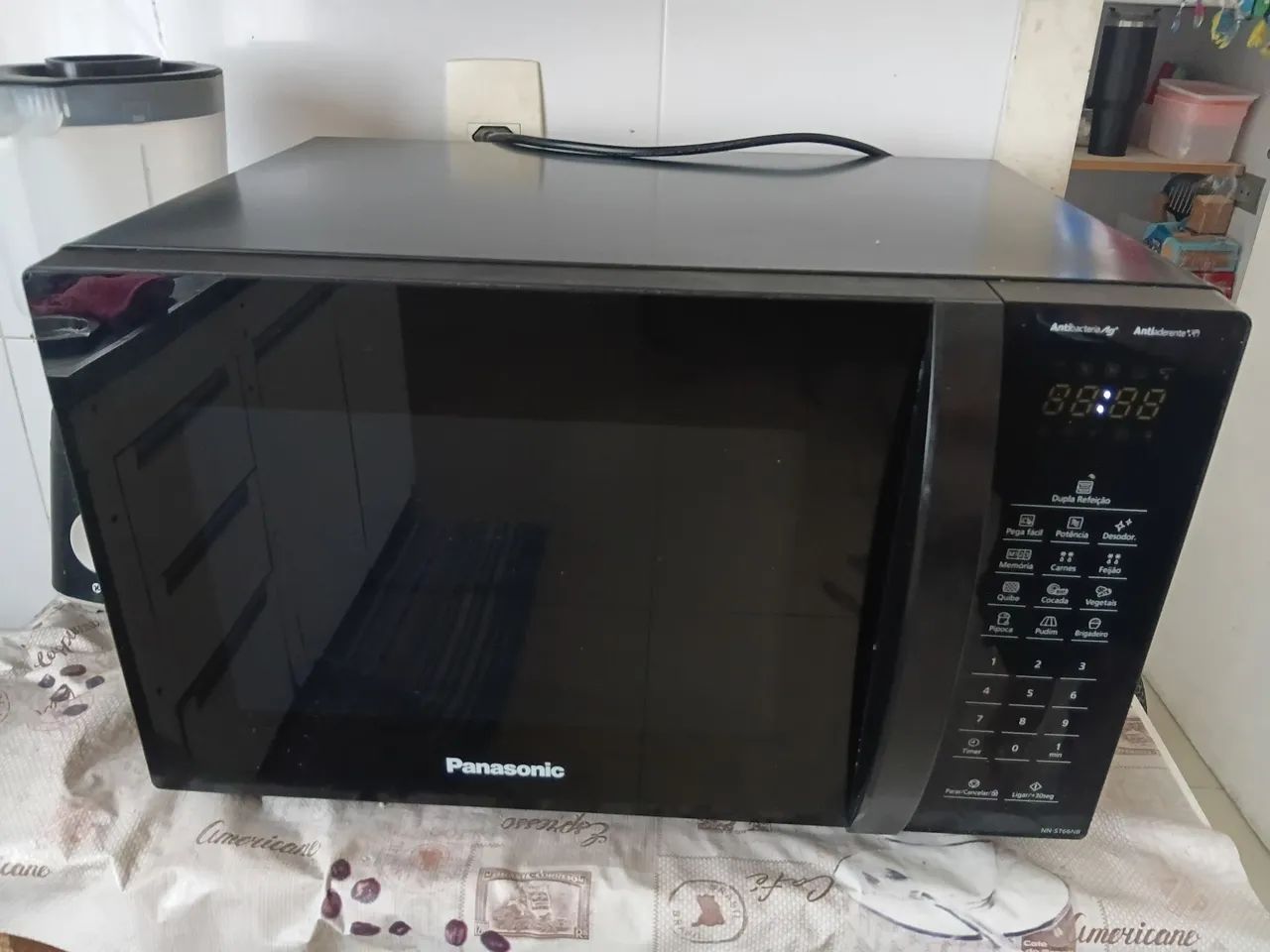 Micro-ondas Panasonic Black Glass em perfeito estado. - Foto 3