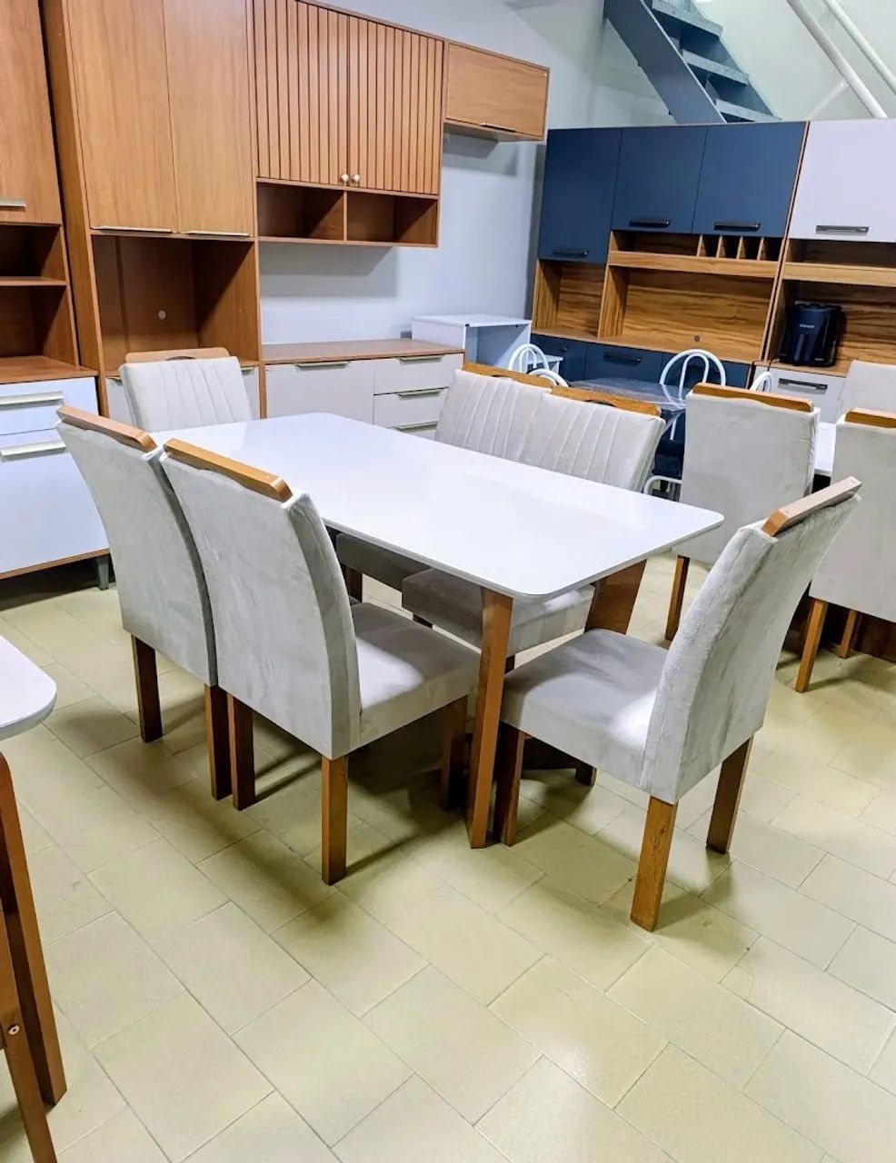 Conjunto Sala de Jantar Dubai com 6 Cadeiras - 100% MDF - Foto 4