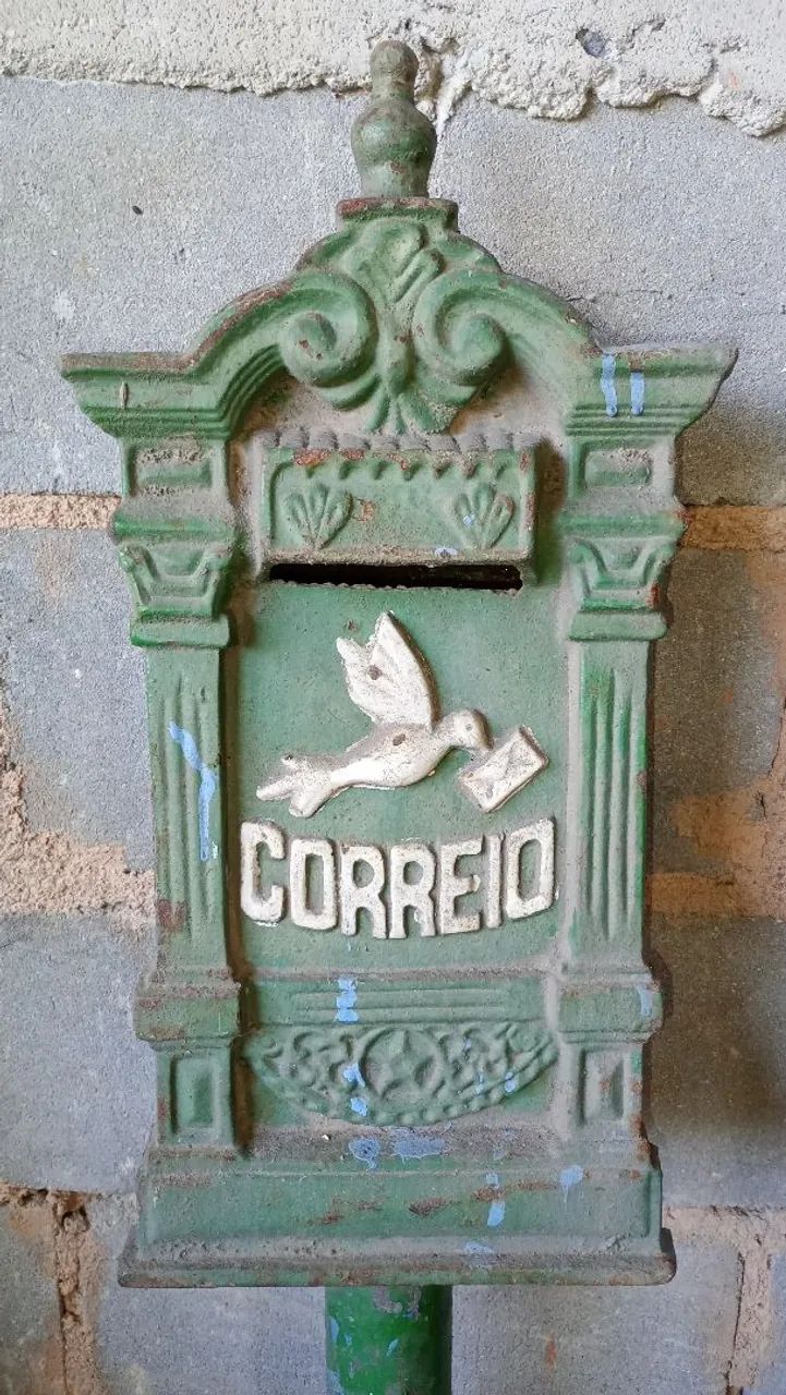 Caixa de correio poste de ferro fundido