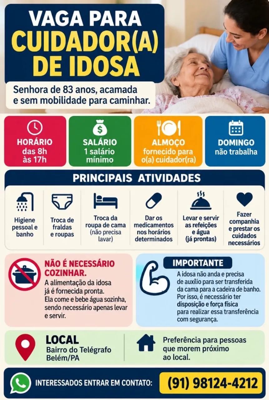 Cuidadora para idosa