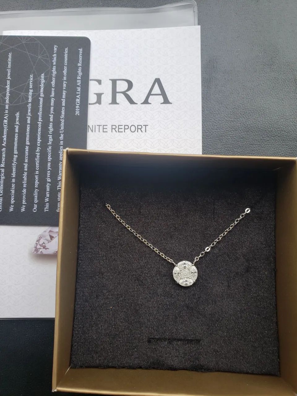 Colar prata 925 com moissanite - Foto 3