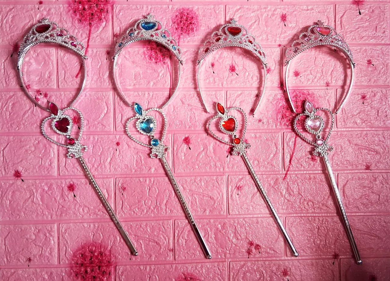 Kit princesa tiara e varinha 