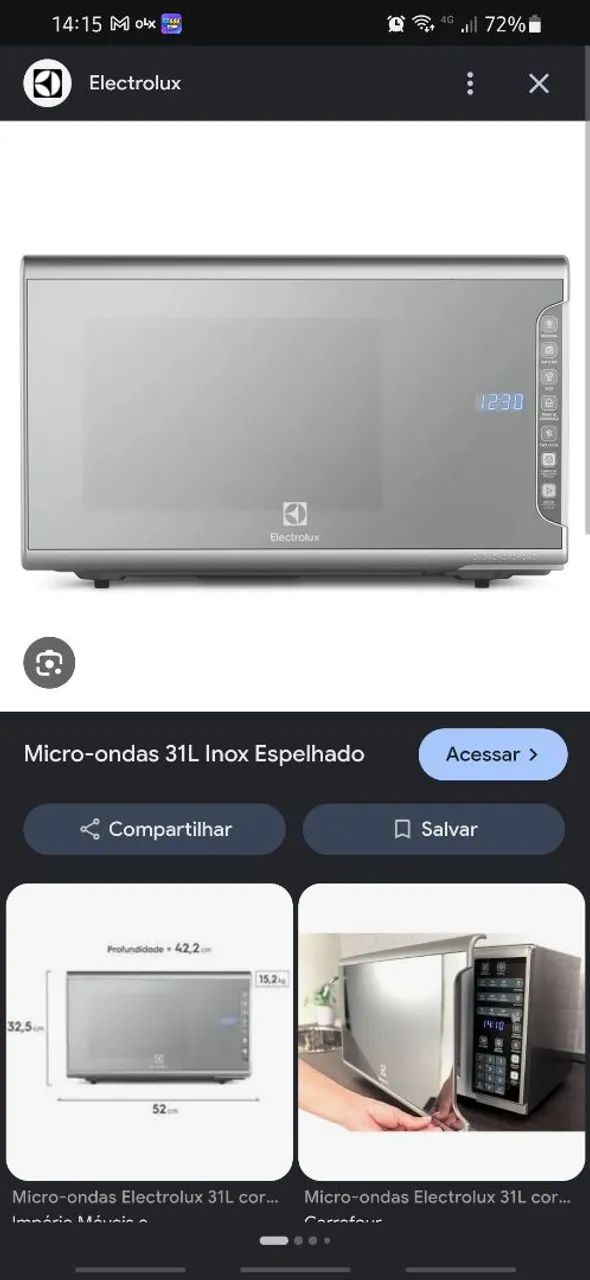 MICRO- ONDAS ELECTROLUX 31 LITROS  - Foto 3