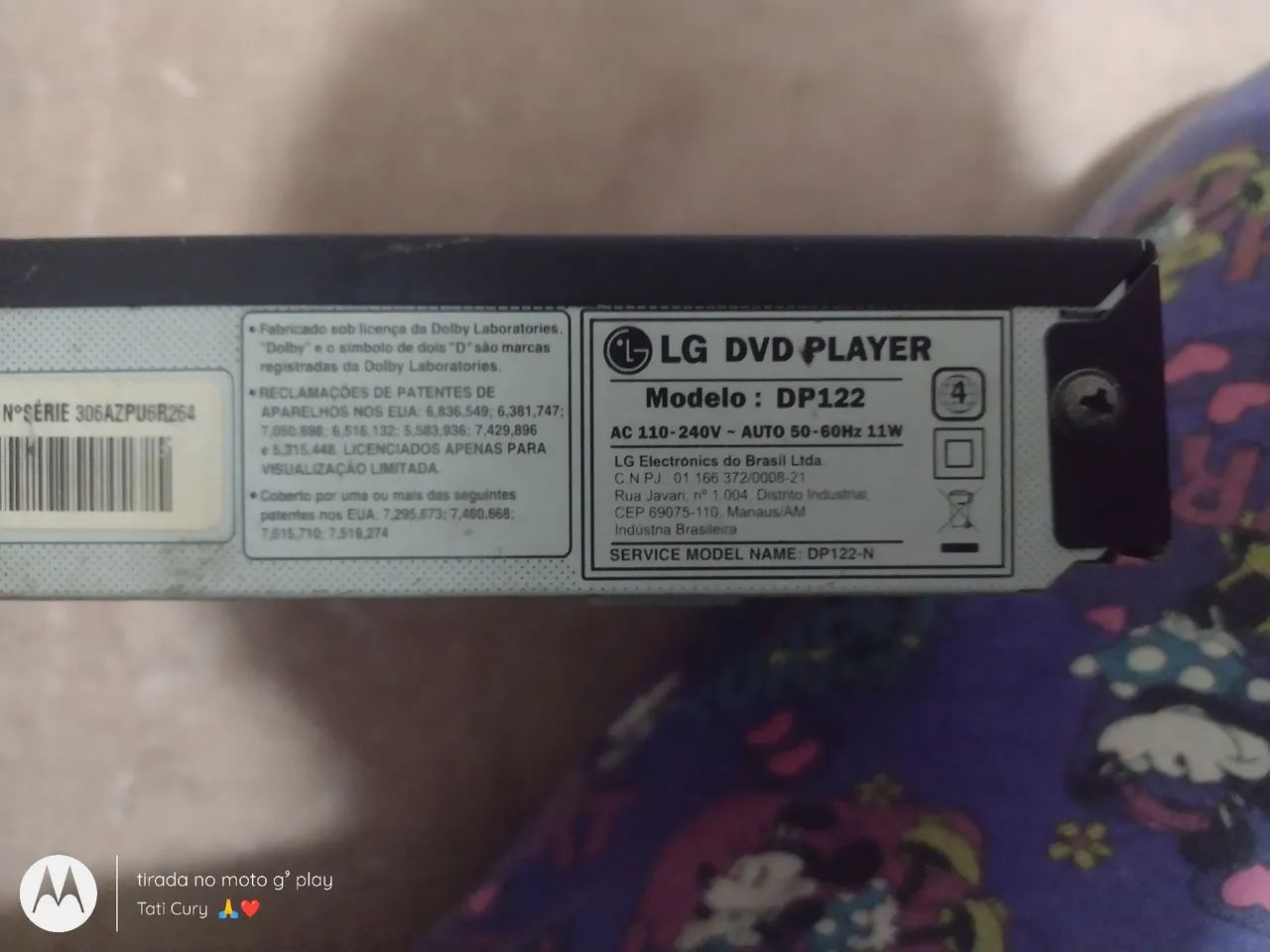Vendo DVD LG com cabos funcionando está sem controle  - Foto 5