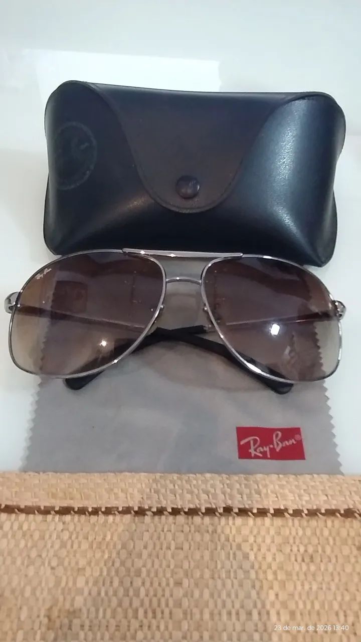 Óculos de sol Ray-Ban aviador marrom degradê Eua