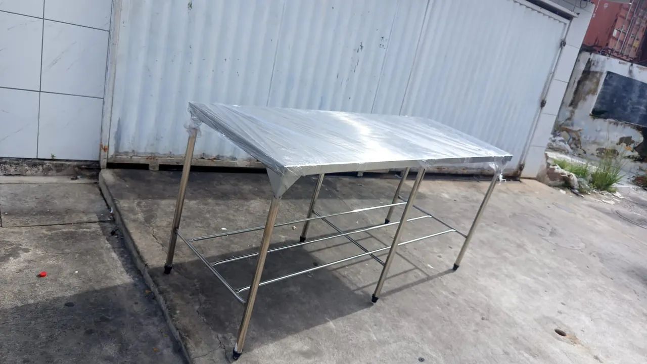 Bancada mesa de inox multiuso em até 10x sem juros no cartão  - Foto 2