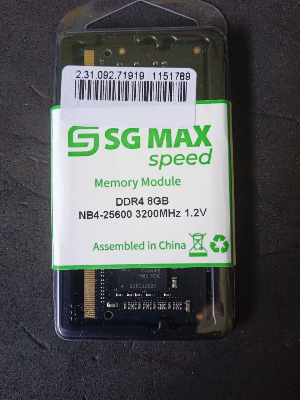 Memória Notebook DDR4 - 8GB NB4-25600, 3200MH, 1.2vZ