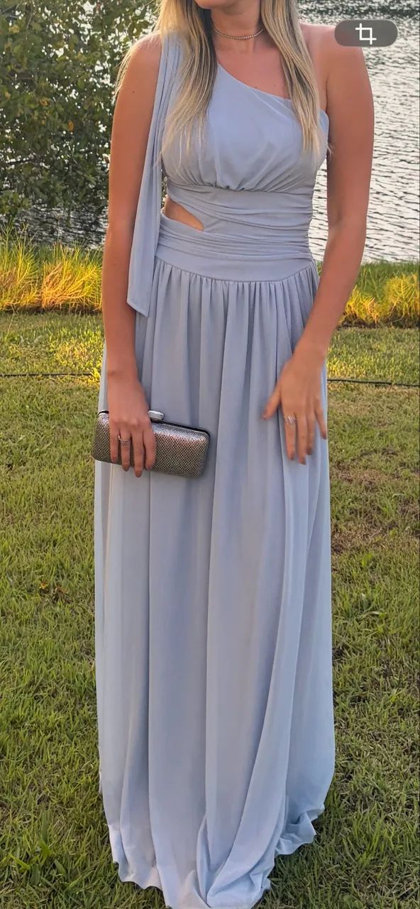 Vestido azul para casamentos 