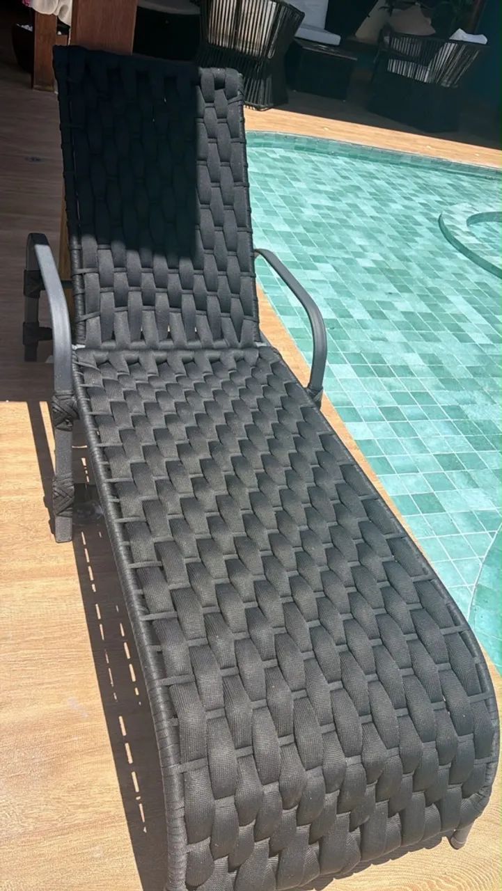 Sofá chaise em alumínio e corda náutica  - Foto 2