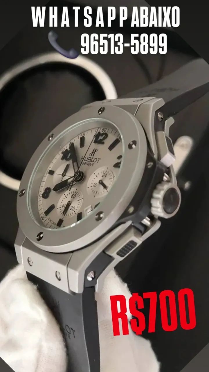 Relógio HUBLOT GENEVE TUIGA 1909 PRATA MULTIFUNCIONAL  - Foto 2