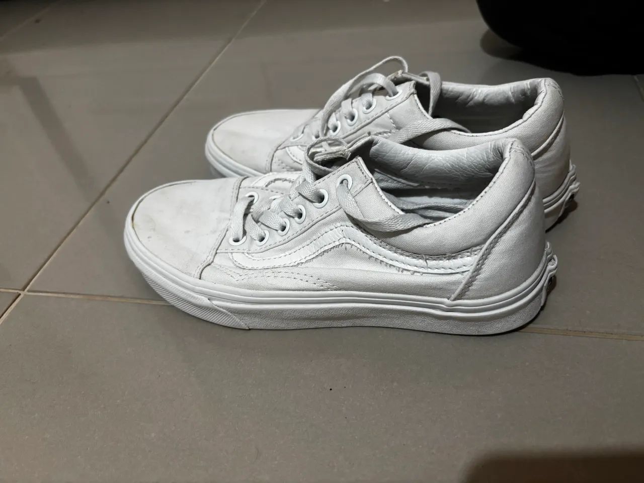 Tenis vans old skool true white 36 - Foto 4