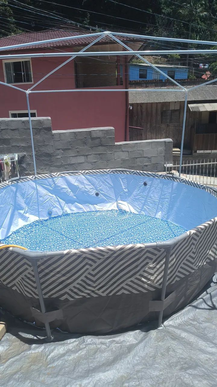 Piscina Estruturada Circular 5200 Litros Mor 3metros