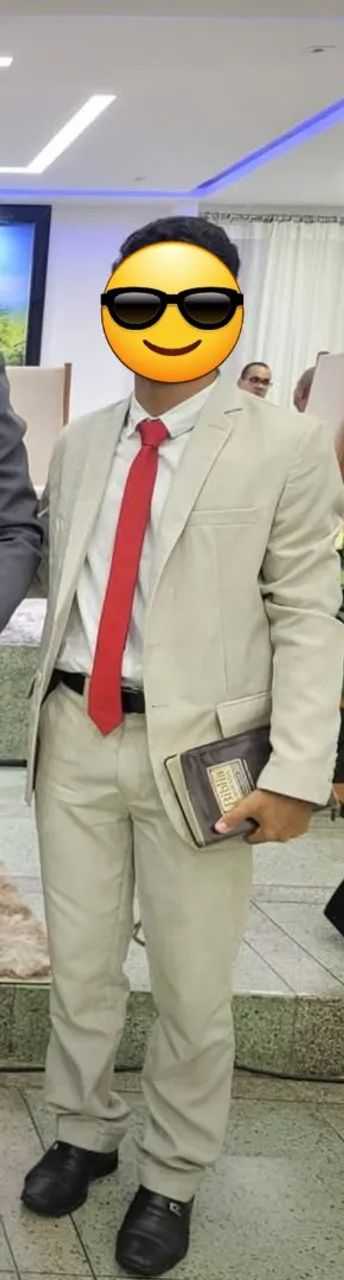 Terno masculino bege