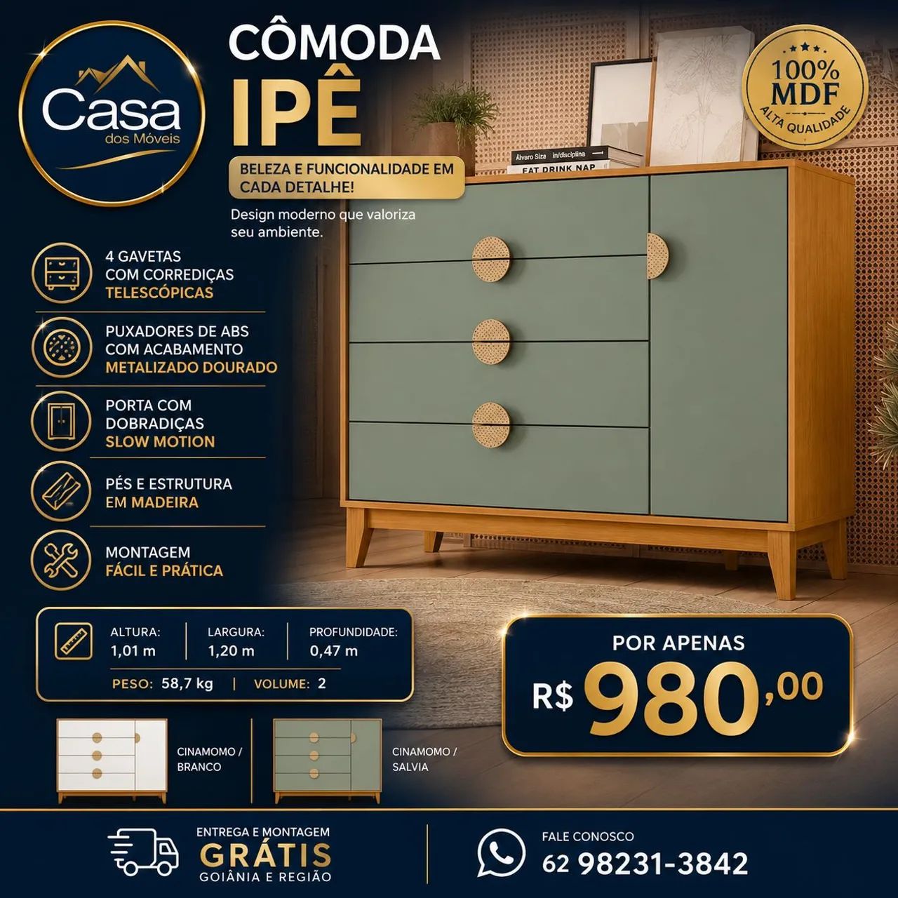 Cômoda Ipê 