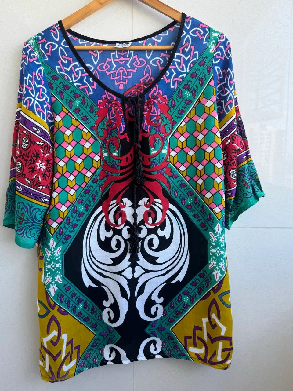 Camisa Bata Indiana Palak - 100% Viscose (Nova) - Foto 2