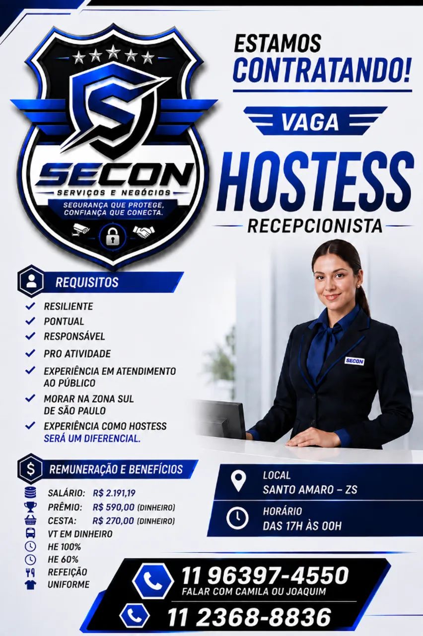 HOSTESS RECEPCIONISTA