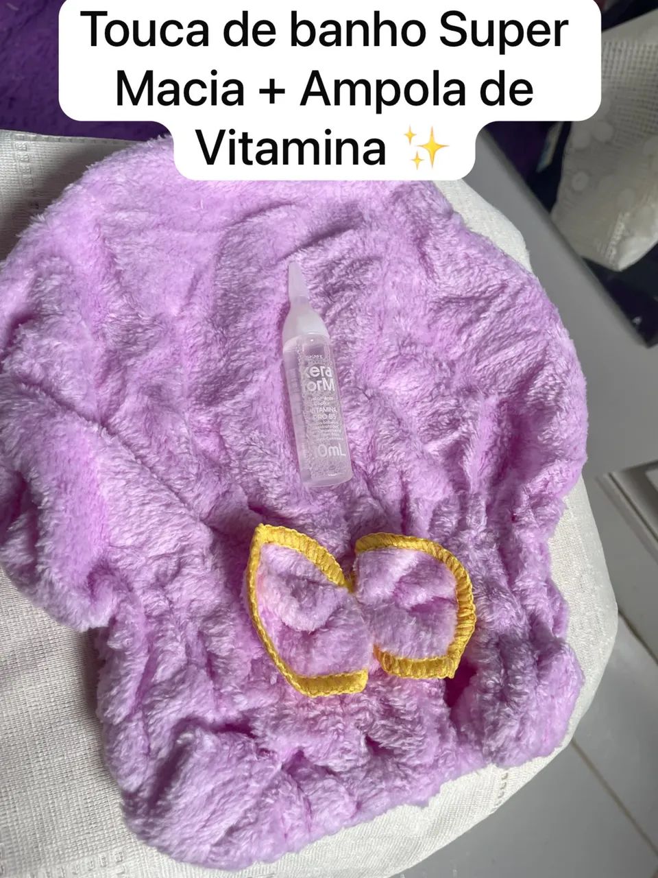 Touca de cabelo com ampola 