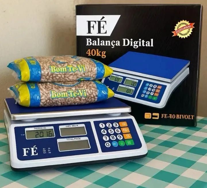 Balança digital 40 kg com visor duplo 