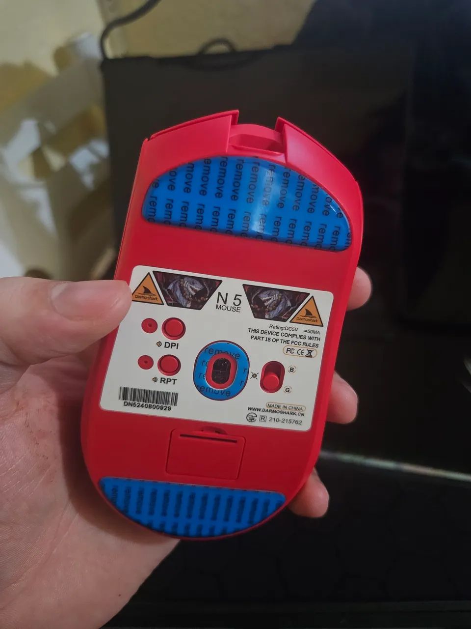 Mouse gamer Darmonshark n5 (ergo + sensor paw 3395) - Foto 5