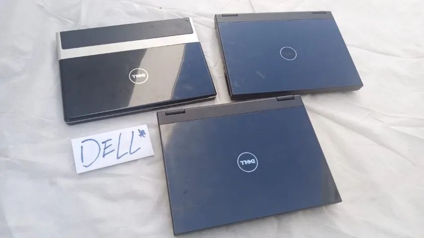 3 Notebook Dell preto usado para reaproveita peças,