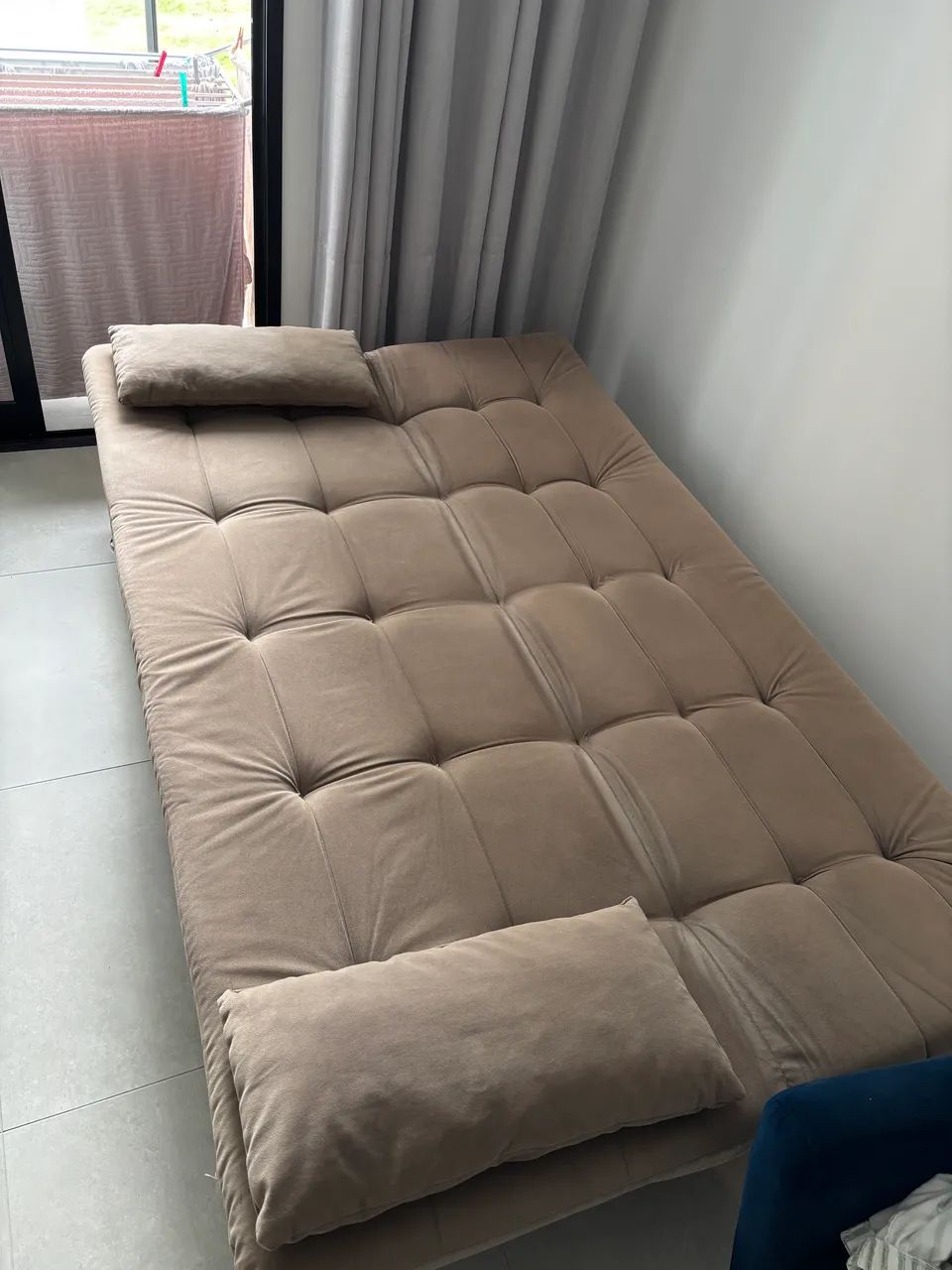 Sofá-Cama 3 Lugares Casal cor Marrom - Foto 2