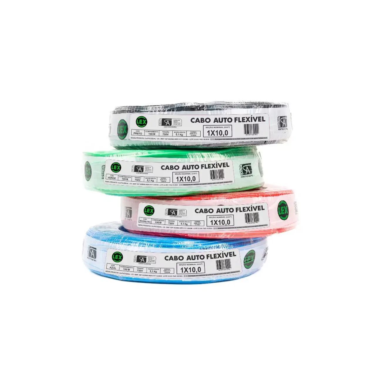Cabo Eletrico fio 10mm, 6mm e 4mm