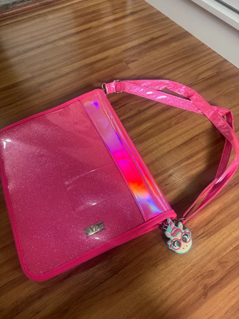Fichário Rosa Glitter Puket