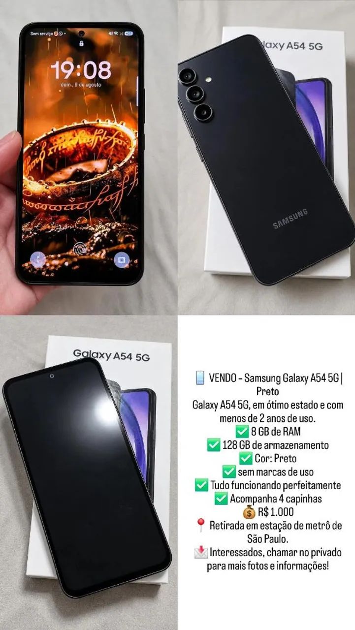? VENDO - Samsung Galaxy A54 5G | Preto