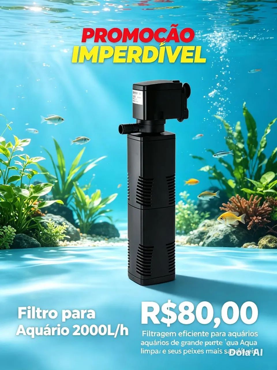 Filtro interno aquário 