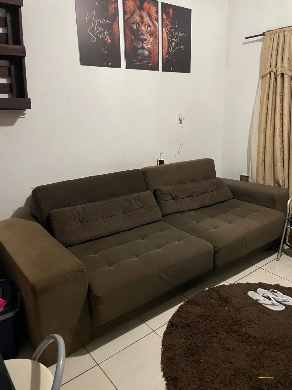Sofá retrátil vira cama  (entrego com taxa) - Foto 4