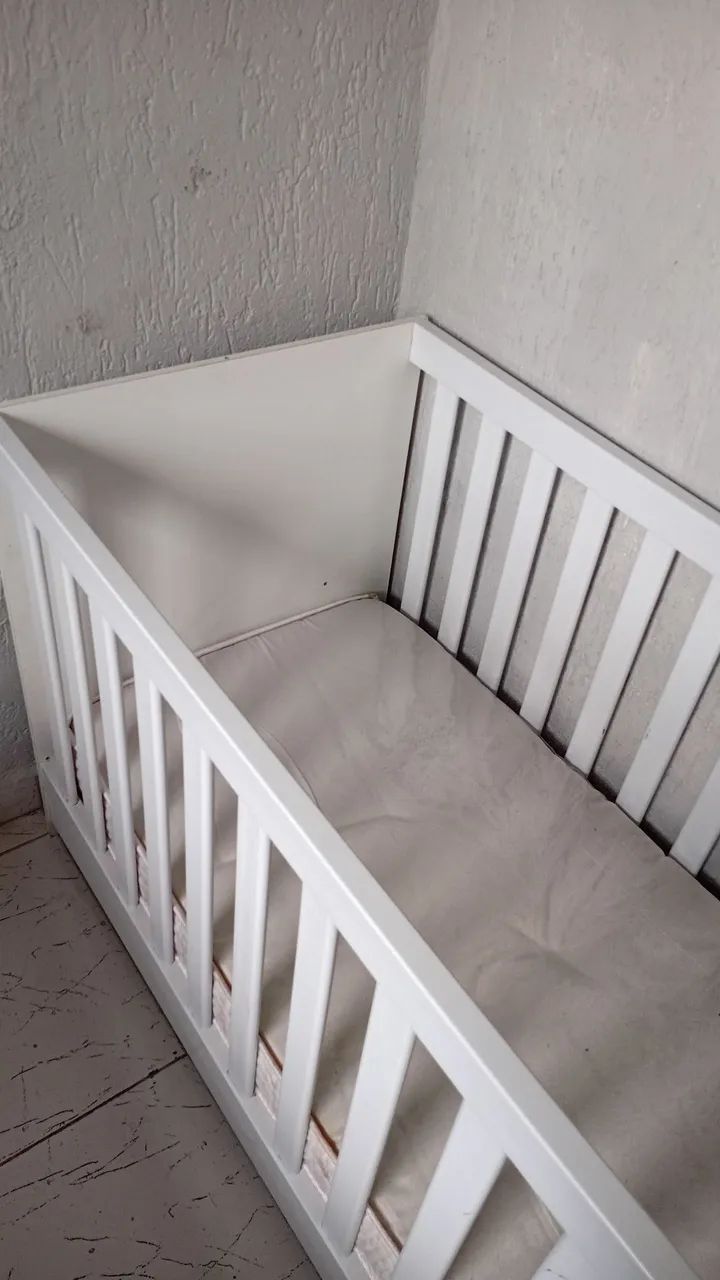 Berço Branco Seminovo - c/Colchão  - Foto 2