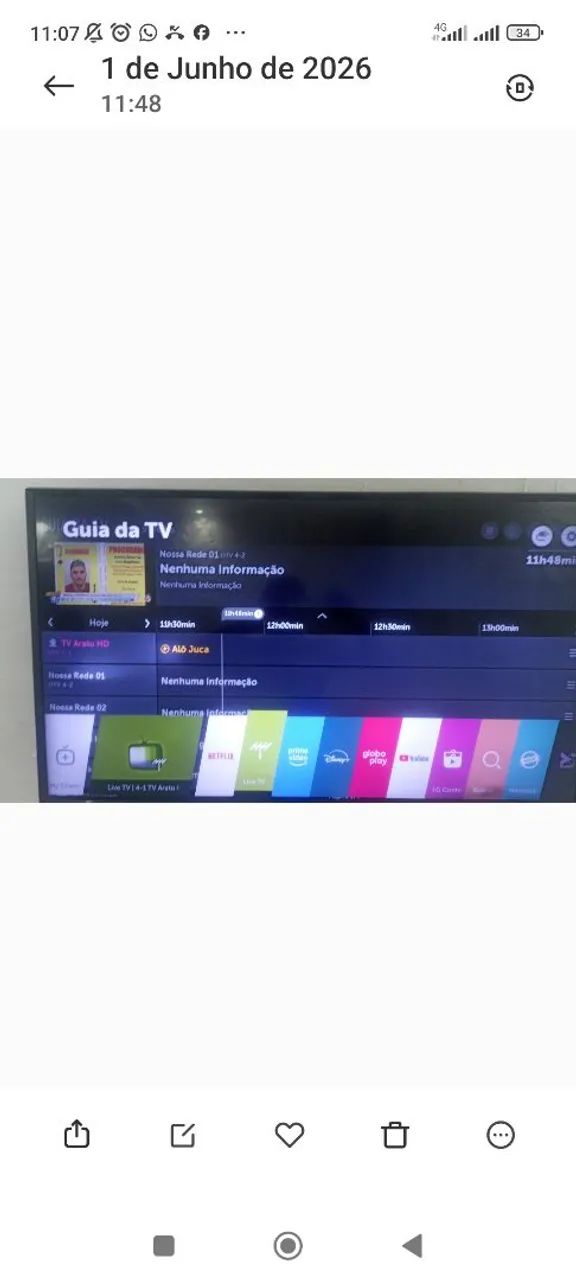 TV LG 40 polegadas smart wi-fi 