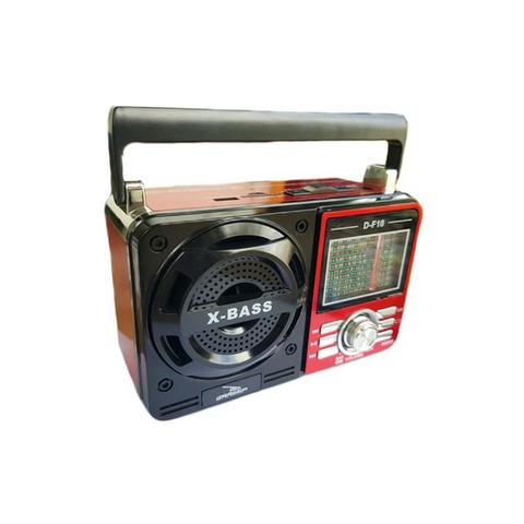 Caixa de Som Portátil D-F10 Grasep Pen Drive Mp3 Radio Am Fm Sw Recarregável Amplificada - Foto 4