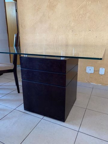 Mesa 4 lugares com tampa de vidro - Foto 4