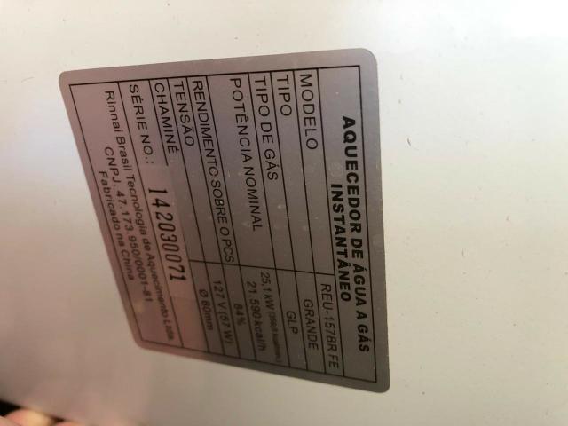 Aquecedor de Água a Gás Rinnai - 15 litros - GLP - Usado - Foto 3