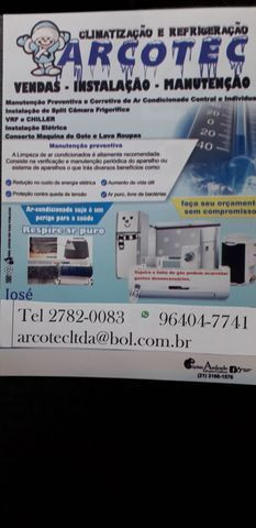 Câmara frigorífica e ar condicionado
