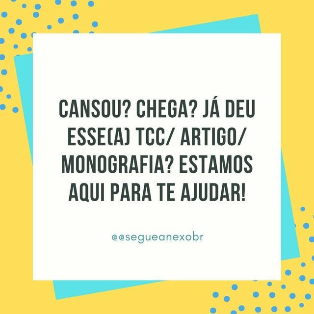 Cansado do deu tcc? artigo? monografia? dissertação ou tese?