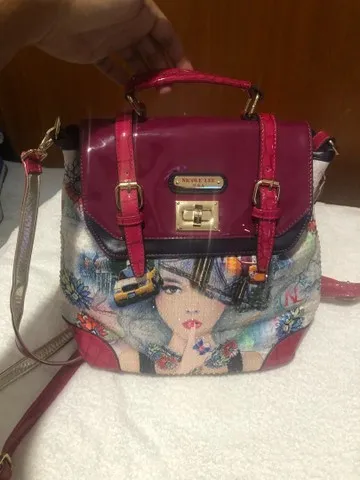 Mochila Nicole Lee menina Pensativa Taxi Nyc