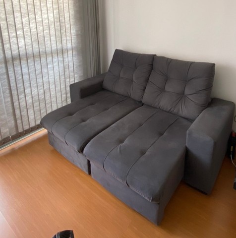 Sofá 3 Lugares Retrátil e Reclinável Biarritz Suede Grafite 5 meses de uso  - Móveis - Centro, Campinas 1123250075 | OLX