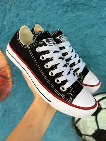 All Star Preto Couro Original Tam36, Tênis Feminino All Star Usado  92790142