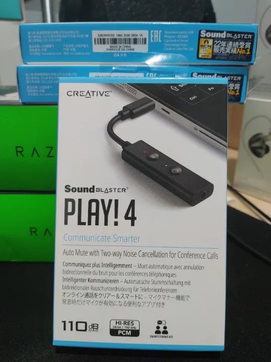 Placa de Som Usb Creative Sound Blaster Play!4 (nova e lacrada)