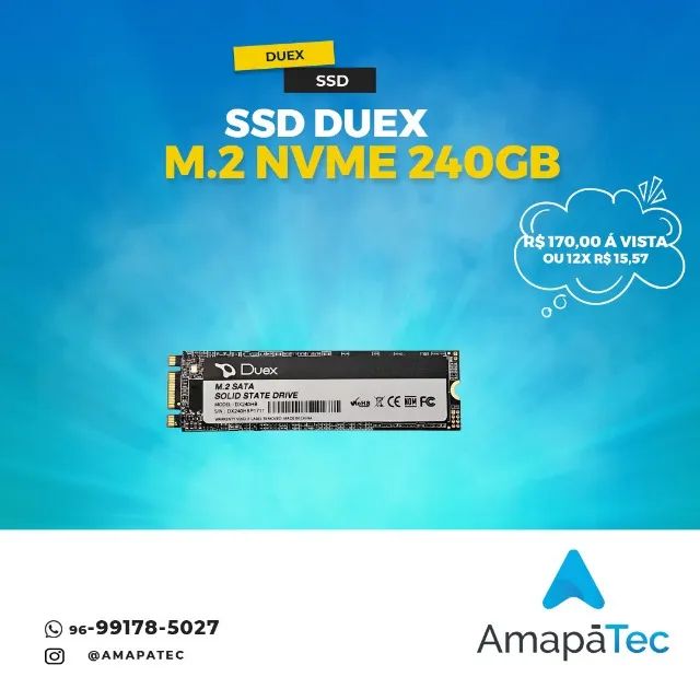 Ssd Nvme 240Gb Duex