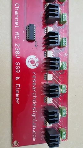 Placa Dimmer Serial 8 Canais AC 127V/230V SSR - Foto 3