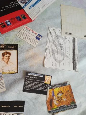 Lote encartes labels capas de manual etc sistema games antigos veja leia - Foto 3